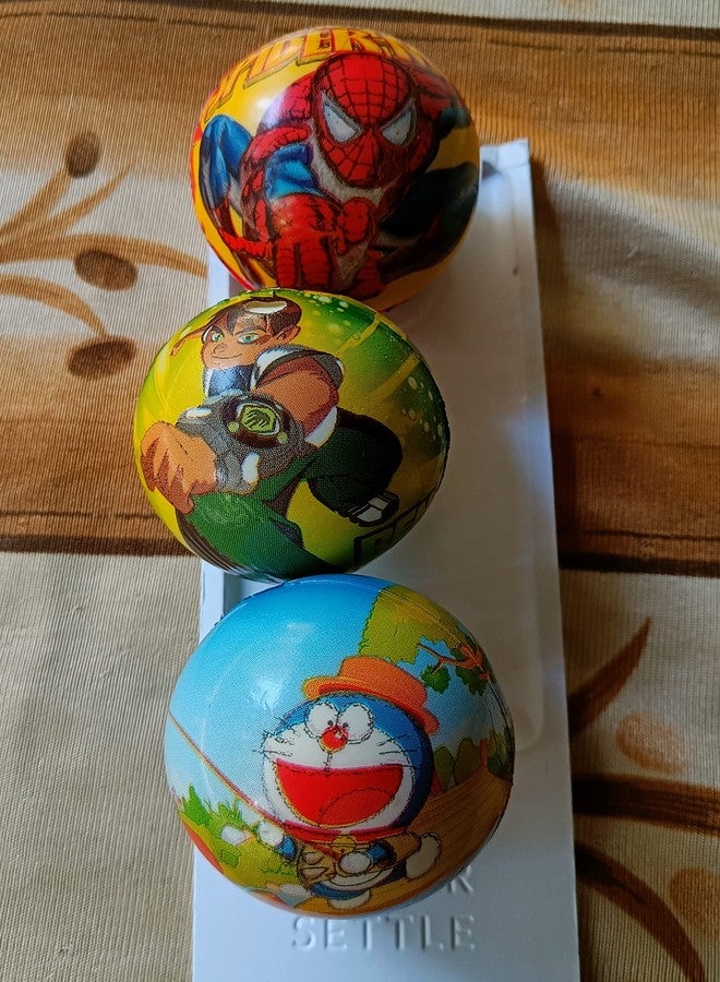 Parakh Cartoon Multicolour Printed Soft Form Sponge Ball for Kids (Pack of 2) - Image 3